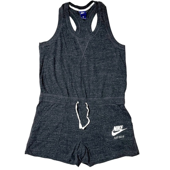 Nike Gym Vintage Racerback Romper in Heathered Grey Women’s Sz M - Picture 2 of 12